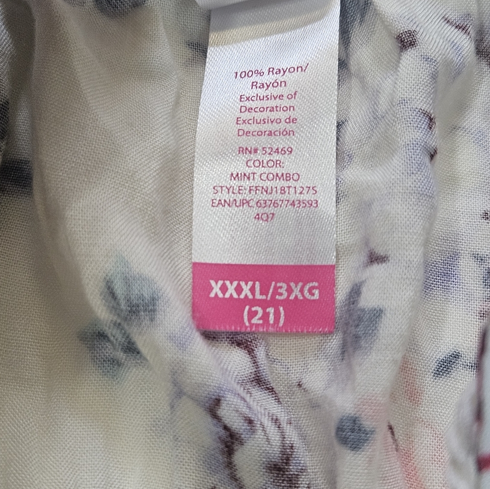 No Boundaries Sundress Juniors 3XL White Pink Floral Tie Neck Summer Cottagecore - Picture 6 of 11